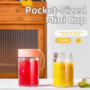 KUMAILANG | Portable Breakfast Glass Cup with Measuring Scale