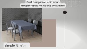 Taplak meja/Alas meja makan persegi panjang motif aesthetic estetic