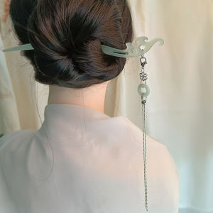 Original Antiquity Acetic Acid Hairpin Daily Updo Durable Not Easy to Break Hairpin Hair Clasp Fresh Long Fringe Cheongsam Accessories