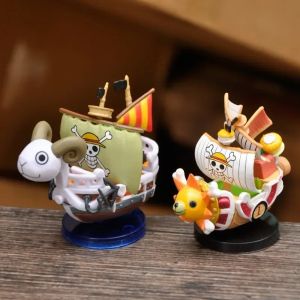 Bandai | Anime One Piece Ship Figure Luffy Model Toy Super Cute Mini Boat THOUSANDSUNNY Going Merry Assembled Model Action Figure Gifts