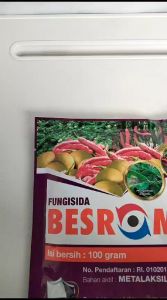Fungisida Besromil 35 WP 100 gr Bahan Aktif : Metalaksil 35% untuk Obat Jamur Busuk Daun Antraknosa Pembasmi Hama Tanaman PT. Tiara Buana Mandiri