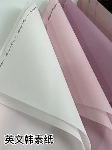 20 LEMBAR Kertas Buket Motif Love Letter Border Cellophane Flower Wrapping Hand Bouquet KB6040