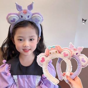 Sanrio Headband Kuromi My Melody Kawaii Hello Kitty Cartoon Cinnamoroll Hairband Headdress Girl Heart Hairpin Accessories