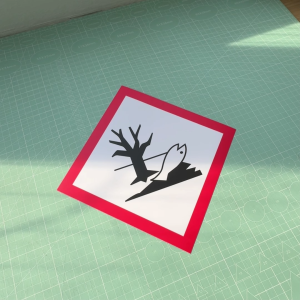 GHS Environment Sticker Safety Label | Aquatic Toxic Chemical Hazard Warning Sign | Workplace Compliance