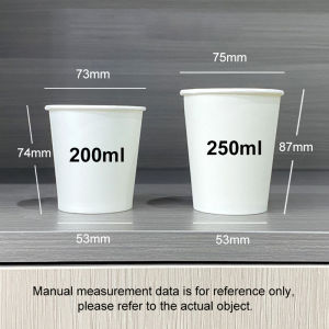 100PCs Disposable Paper Cups 200ml 250ml Juice Drinking Coffee Paper Cup Hotel Restaurant Paper Cup Supplies