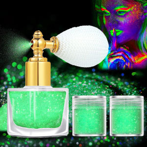 Xịt Nhũ Body Tạo Hiệu Ứng Lấp Lánh Cho Bữa Tiệc Phấn Nhũ Siêu Mịn Phát Sáng Trong Bóng Tối Trang Điểm Tóc Và Mặt Phụ Kiện Lễ Hội Halloween
