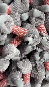 Pet Raccoon Plush Dog Toy With Sound Squeaky Dog Chewing Toys Reduces Anxiety And Teeth Cleaning Pet Supply For All Types