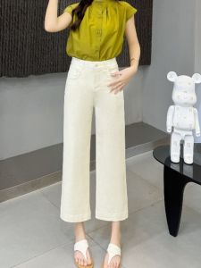 กางเกงขายาวทรงตรงหลวมๆ ทรงเอวสูง กางเกงขายาวทรงตรงน้ำซัก กางเกงขายาวทรงตรง ทรงเข้ารูป ทรงลำลอง สไตล์เกาหลี