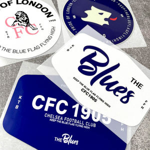 Chelsea Football Club Blue Retro Fashion Car Stickers Motorcycle Stickers Helmet Stickers Waterproof and Sunscreen Stickers