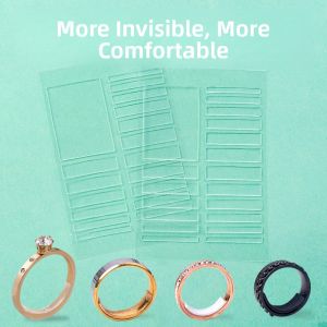 Transparent Silicone Ring Sizer Adjustable Invisible Anti-Loss Pad Closure Ring Size Reduction Ring Protector for Women
