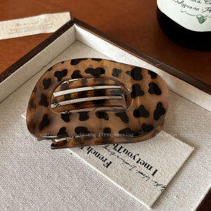 Retro Leopard Print High Ponytail Banana Clip Womens Fashion Sensation Hair Accessories Hair Clips for Women Stylish Hair Accessories