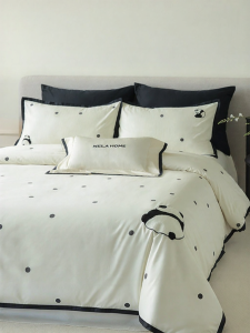 NELA HOME | A Grade Panda Embroidered 4-Piece Bedding Set