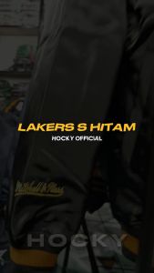 HOCKY Jaket Varsity Baseball Lakers Hitam Casual Vintage Pria Wanita Full Bordir Terbaru Premium