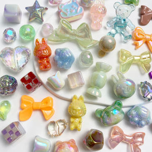 Manufacturer Mobile Phone Charm Multi-Color UV Colorful Luminous Combination Korean Style DIY Handmade Bead String Jewelry Material Package