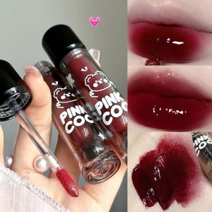 【Jealous Girl】Mirror Lip Dudu Lips Gloss Water Peach Cherry Color Moisturizing Long-lasting Makeup Dark Red Lipstick