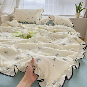 Single Size Machine Washable Summer Lightweight Quilt 4 Piece Set