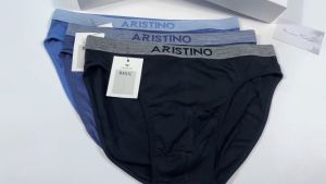 Quần lót nam ARISTINO sịp tam giác sợi sồi mềm mịn cạp cao logo dệt nổi cao cấp co giãn 4 chiều thấm hút kháng khuẩn tốt - ABF1616