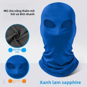 Mặt Nạ Chống Nắng Toàn Mặt Cho Xe Máy Chất Liệu Lycra Thoáng Khí Vải Lụa Băng Có Hai Lỗ Thoáng Khí Khi Đi Xe