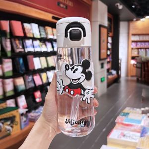 Hello Kitty Childrens Water Bottle Straw Cup Food Grade Cute Cartoon Style School Uniform Special Edition for Boys And Girls