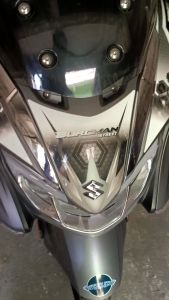 Suzuki Burgman Street Front View Sticker SET: Customized Motorcycle Decals Glossy Laminated