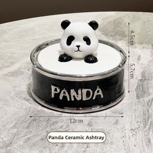 XIAOHUANGLU | Ash Tray With Lid Fly Ash Prevention Ceramic