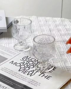 แก้วใส่น้ำถวายพระขนาดเล็ก แก้วเป๊ก 40ML มี 2 ลาย