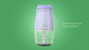 SAMONO (Upgrade 8 Blade)Blender for Baby Food Processor 200W Blender Puree 300ML Meat Grinder Chopper MC200 Glass