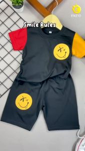 Setelan Baju Anak Laki-Laki SMILE RULES 1-4 Tahun