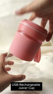 Portable USB-Rechargeable Smoothie Blender Juicer Cup 270ml Personal Size Wireless Easy Clean Mini Travel Blender BPA-Free Multi-Function Fruit Mixer Food Processor Quick Juice Maker Compact Design Electric Efficient High-Speed Lightweight