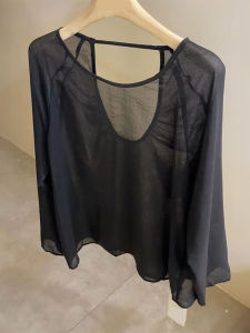 มีสไตล์ ผู้หญิง เสื้อตัวบน Great ดีไซน์ สไตล์ฝรั่งเศส ม่านบังแดด ทันสมัย ฤดูร้อน แขนยาว ความยาวปกติ