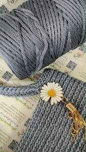 เชือกถักพีพี ถักกระเป๋าโครเชต์ ขนาด 3 มิล สำหรับถัก กระเป๋า หมวก ของแต่งบ้าน แนววินเทจ น้ำหนัก 250 กรัม#เชือกร่ม#กระเป๋าโครเชต์#หมวกถัก#crochet