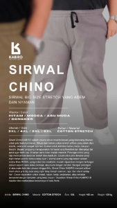 SIRWAL CHINO KABIRO Celana Sirwal Big Size Jumbo Pangsi Santai Kasual Pria Muslim Sholat 4XL 5XL 6XL