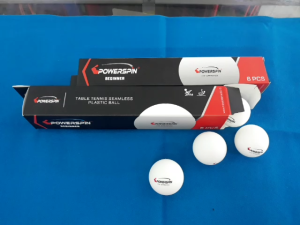 Set Bola Pingpong Powerspin untuk Pemula - 6pcs Warna Putih dengan Spin Kuat