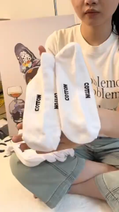 Set 10 đôi tất cổ ngắn cotton co giãn 4 chiều thấm hút mồ hôi đệm chân êm phù hợp đi học đi làm đi chơi