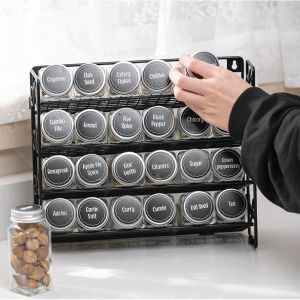 Spice Rack Organizer for Cabinet 4 Tier Spice Organizer Seasoning Organization for Countertop Cabinet Kitchen Pantry