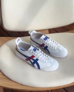 Original Tiqre leather lace-up sneakers for men women suitable for couples flats striped retro non-slip breathable shoes