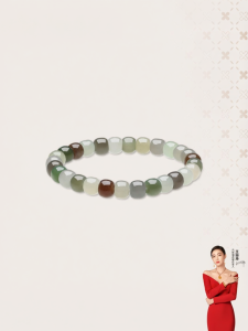 Clear Water and Light White Jade Hand Chain