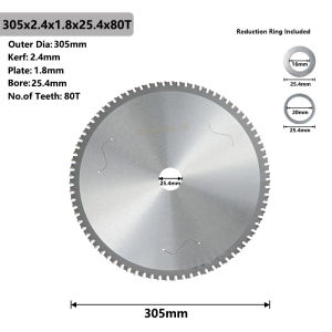 XCAN 1pc 305mm Metal Cutting Disc 12" Carbide Circular Saw Blade 60T 80T for Steel Circular Metal Cutting Blade