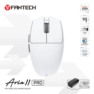 Fantech | FANTECH Aria II PRO XD7V2P Wireless Mouse Pixart 3395 and Nordic 52840 Gaming Mouse 8K Polling Rate 26000 DPI  Mice