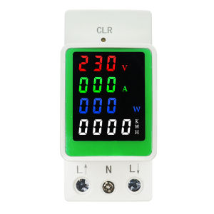 Din Rail Power Energy Meter AC160-270V 100A Electronic Kwh Meter Wattmeter Multi Digital Ammeter Voltmeter