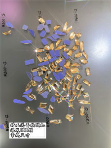 Anti-Fall Internet Celebrity Champagne Manicure Jewelry Washable Mesh Bottom Super Flash Nail Ornament Shaped Glass Rhinestone