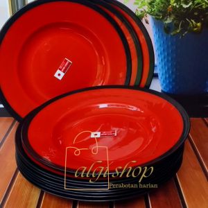 8Pcs Ramen seat free sendok isi piring makan cekung bulat campur mangkuk cekung ulir tebal tahan panas foodgdre