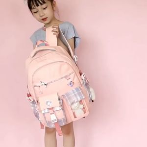 Balo Đi Học Sức Chứa Lớn Dễ Thương Phong Cách Hàn Quốc Cho Nữ Sinh Tặng móc khóa và sticker (Freeship)