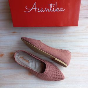 Sepatu Flat shoes Wanita Kerja Casual Kantor Ready Big Size Jumbo 41 42 43 44 Asantika Premium Empuk Kuat Nyaman
