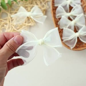 6 Chiếc Ren Trắng Nơ Kẹp Tóc Cho Bé Gái Đáng Yêu Nơ Kẹp Tóc Phong Cách Hàn Quốc Hợp Kim Barrettes Trẻ Em Hairgrips Thời Trang Mũ Đợi Đầu Đa Năng