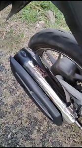 Knalpot Max1 Standar Racing Suara Bass Gerung Bahan Stainless Steel Untuk Motor Matic Beat Scoopy Mio Series