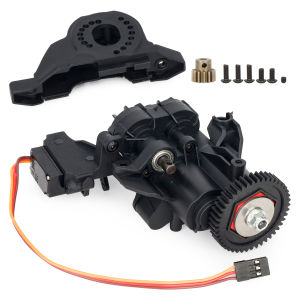 Dual Speed Transmission Gearbox with Servo & Internal Gears for 1/10 TRX4 TRX6 RC Crawler Car Upgrade Parts