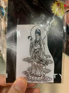 Tem nổi dán hình Phật mạ bạc hàng nhập Thái Lan chất lượng cao dành trang trí cho tất cả các loại xe hoặc dán sau ốp lưng điện thoại