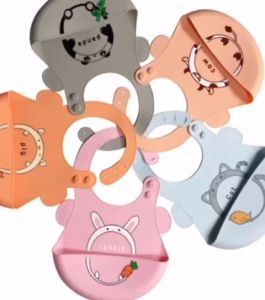 IMP - Baby Slabber Silikon / Alas Celemek Makan Bayi Motif Hewan Random