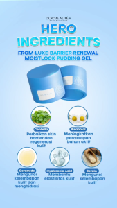 Krim pelembab docbeaute luxe barrier renewal moistlock pudding gel mencerahkan dan melindungi kulit